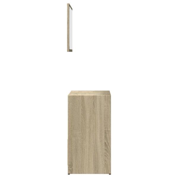 2 pcs conj. móveis casa banho derivados madeira carvalho sonoma - Image 6