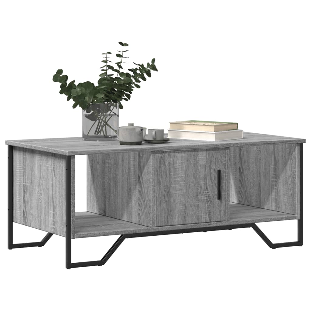 Mesa de centro 100x51x40cm derivados de madeira cinzento sonoma - Image 3