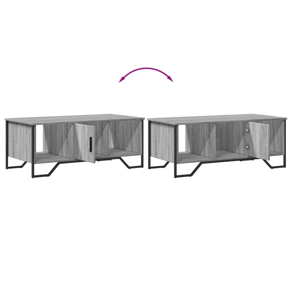 Mesa de centro 100x51x40cm derivados de madeira cinzento sonoma - Image 7