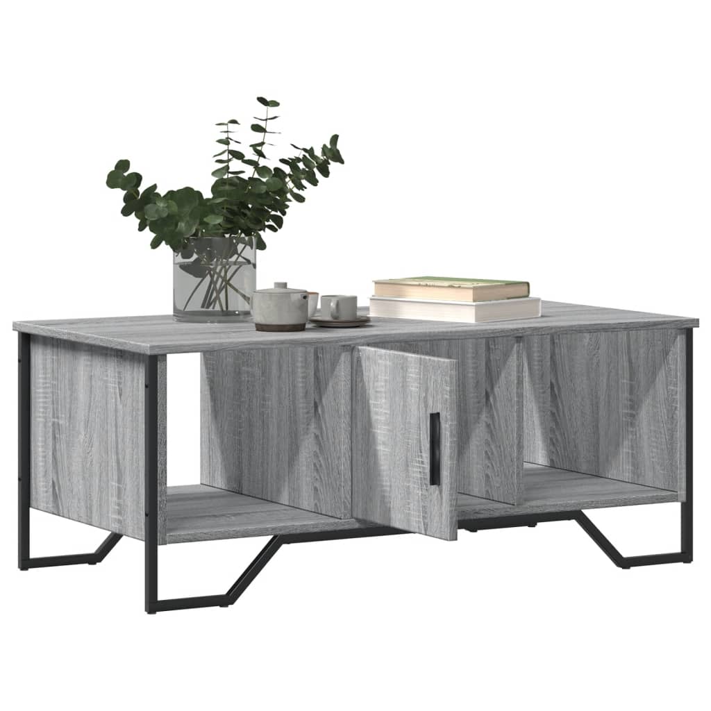 Mesa de centro 100x51x40cm derivados de madeira cinzento sonoma - Image 8