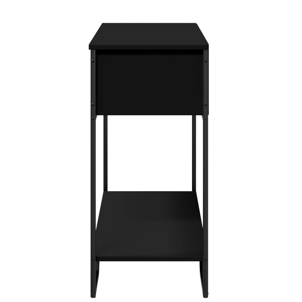 Mesa consola 100x35x74,5 cm derivados de madeira preto - Image 4