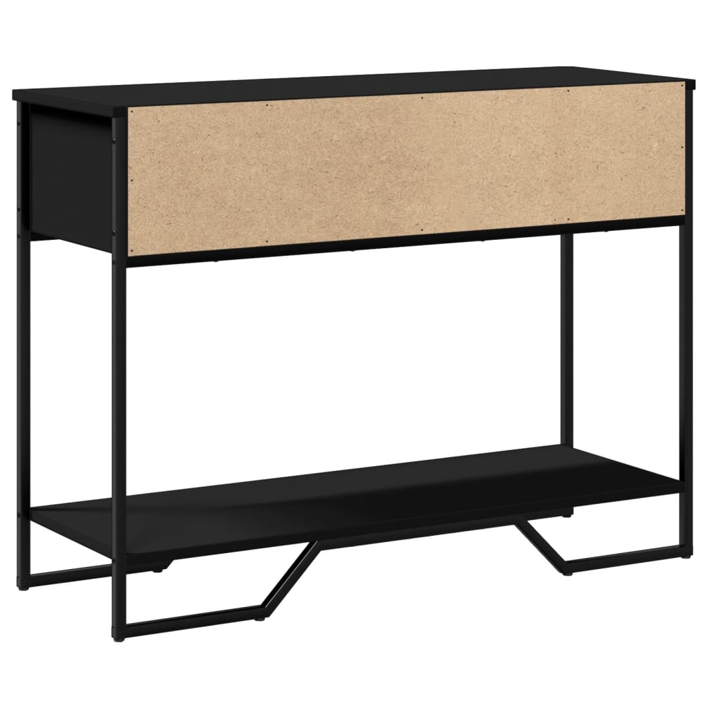 Mesa consola 100x35x74,5 cm derivados de madeira preto - Image 5