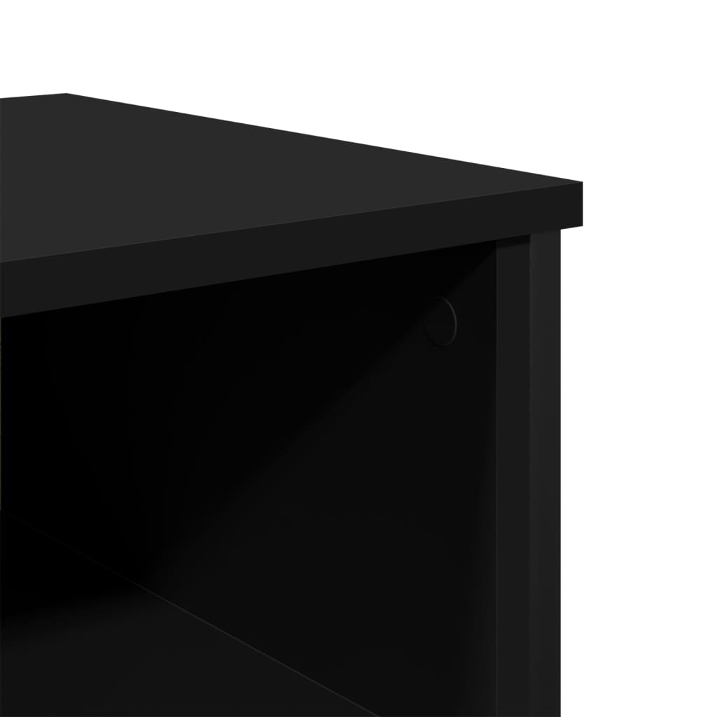 Mesa consola 100x35x74,5 cm derivados de madeira preto - Image 6