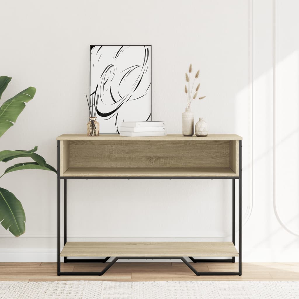 Mesa consola 100x35x74,5cm derivados de madeira carvalho sonoma - Image 2