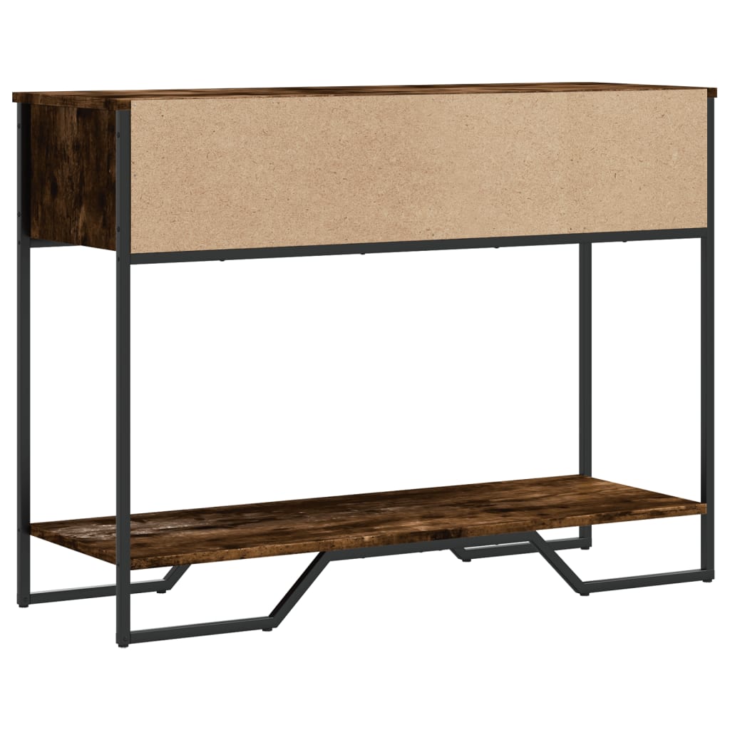 Mesa consola 100x35x74,5cm derivados de madeira carvalho fumado - Image 5