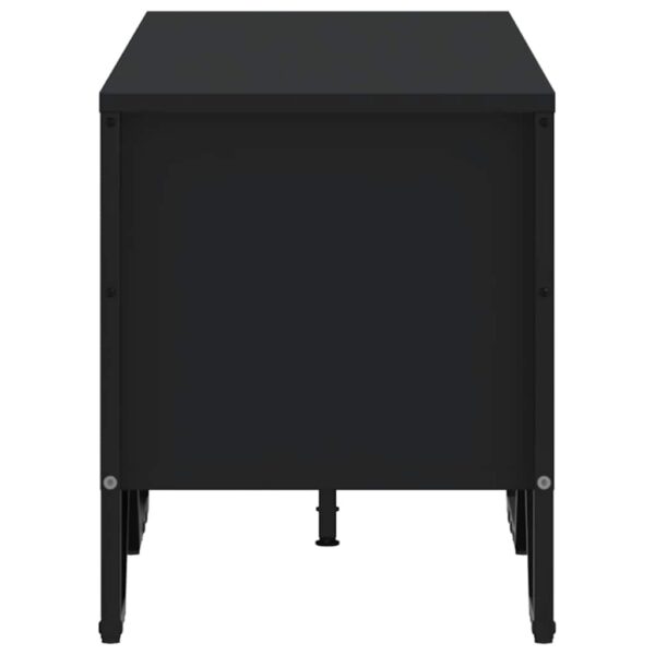 Móvel de TV 122x34x41 cm derivados de madeira preto - Image 4