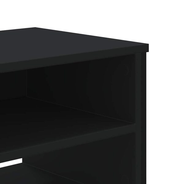 Móvel de TV 122x34x41 cm derivados de madeira preto - Image 6