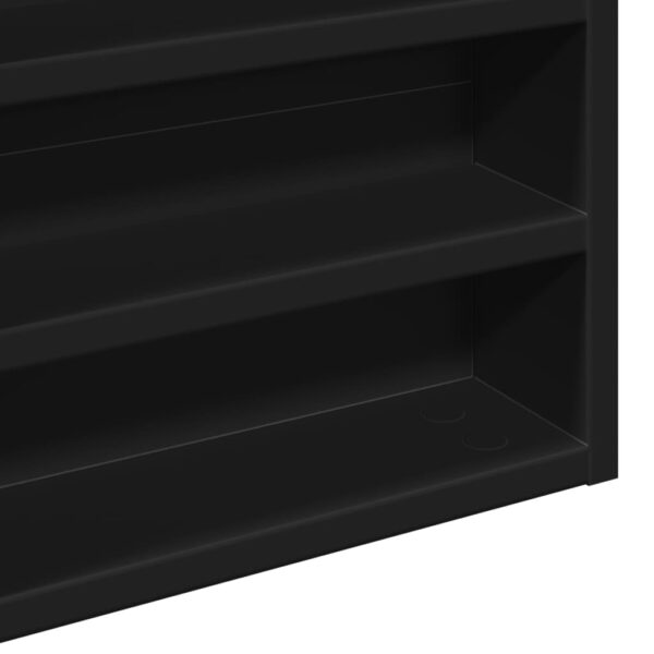 Armário vitrine 60x8,5x58 cm derivados de madeira preto - Image 6