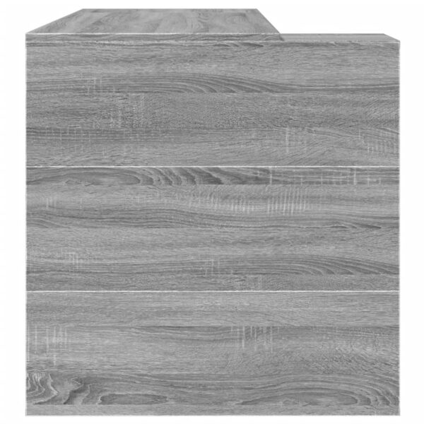 Secretária 123,5x73,5x75cm derivados de madeira cinzento sonoma - Image 4