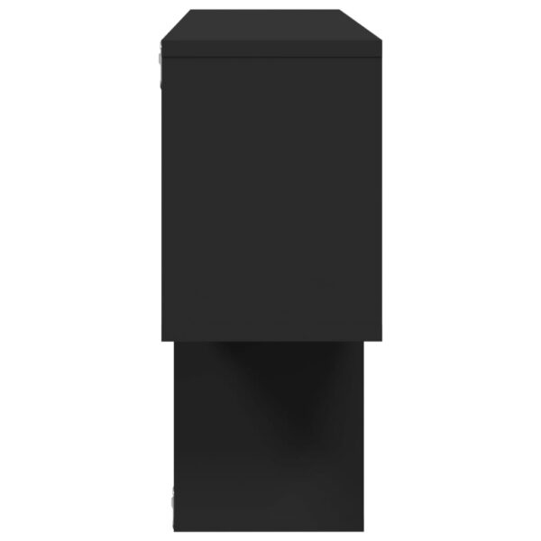 Estante de parede 100x20x53 cm derivados de madeira preto - Image 4