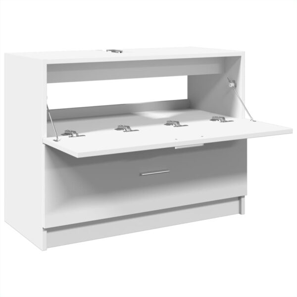 Armário de lavatório 78x37x59 cm derivados de madeira branco - Image 4