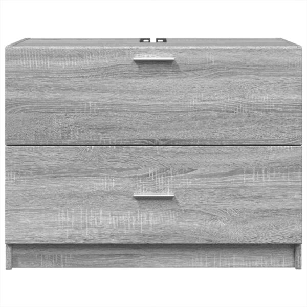 Armário de lavatório 78x37x59 cm derivados madeira cinza sonoma - Image 3