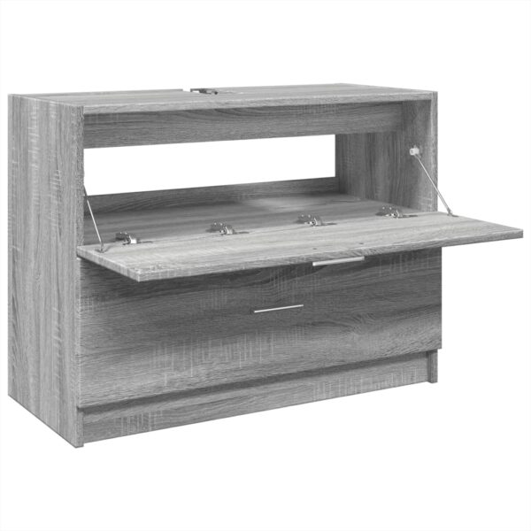 Armário de lavatório 78x37x59 cm derivados madeira cinza sonoma - Image 4