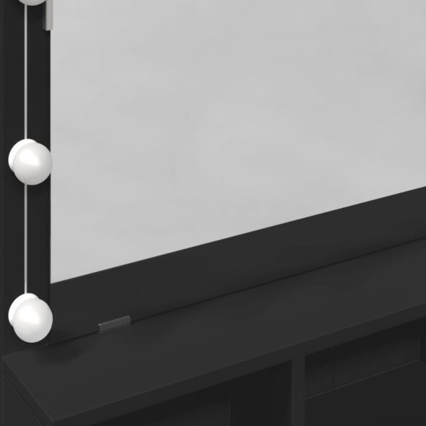 Toucador com LED 80x41x134,5 cm preto - Image 11
