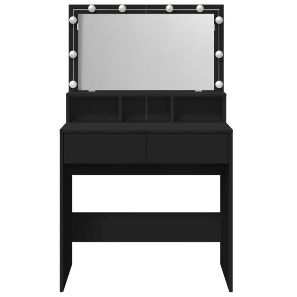 Toucador com LED 80x41x134,5 cm preto - Image 4