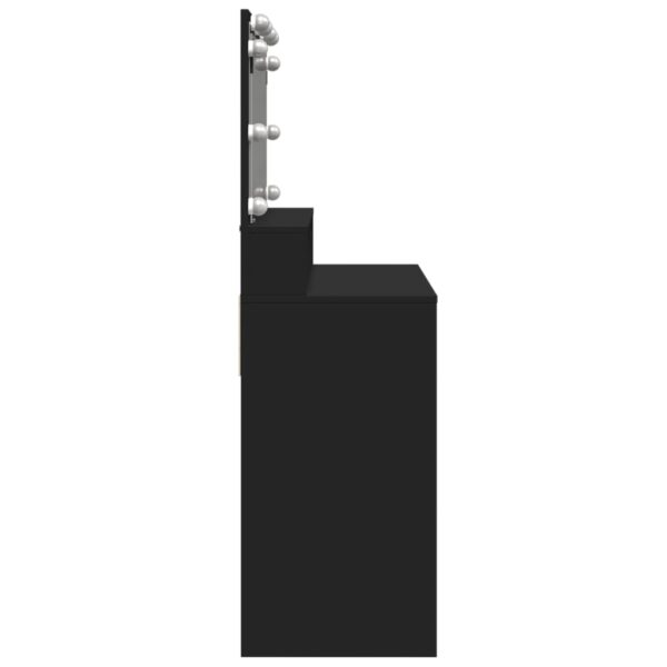 Toucador com LED 80x41x134,5 cm preto - Image 5