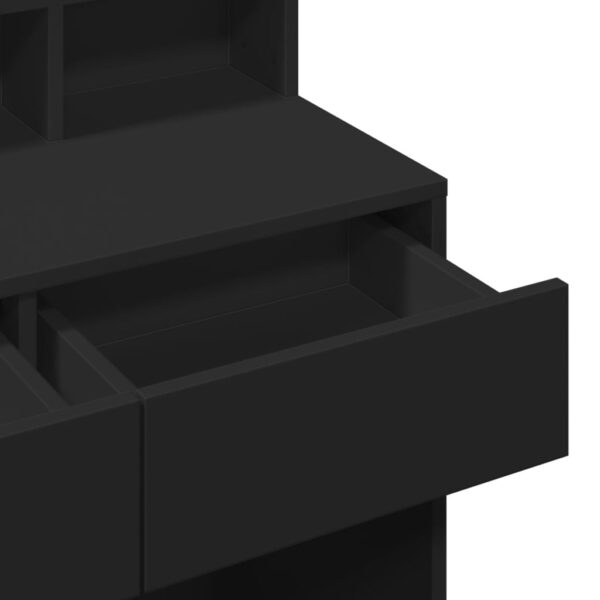 Toucador com LED 80x41x134,5 cm preto - Image 10