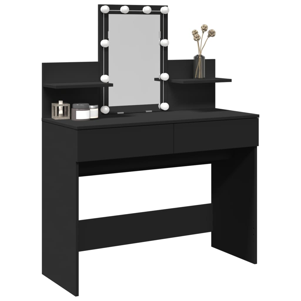 Toucador com luzes LED 100x40x130 cm preto - Image 3
