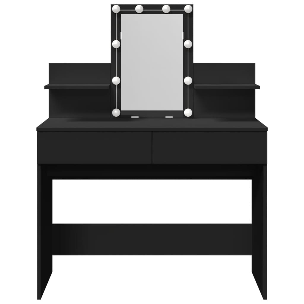 Toucador com luzes LED 100x40x130 cm preto - Image 4