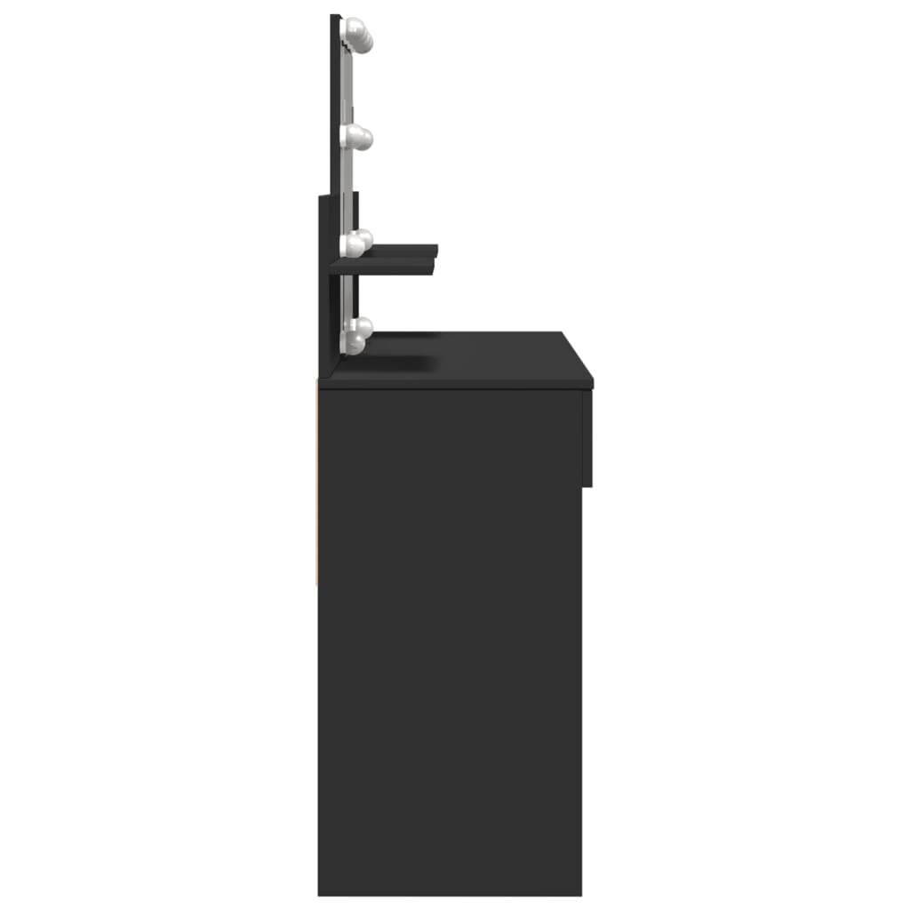 Toucador com luzes LED 100x40x130 cm preto - Image 5