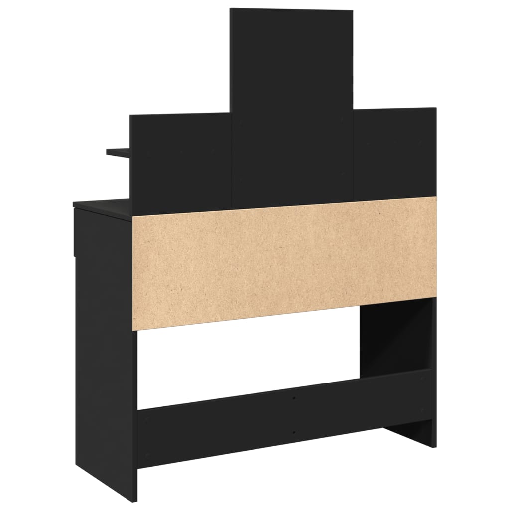 Toucador com luzes LED 100x40x130 cm preto - Image 6
