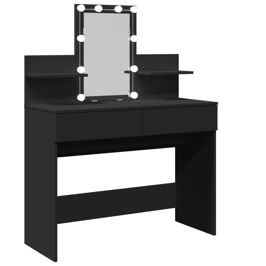 Toucador com luzes LED 100x40x130 cm preto - Image 7