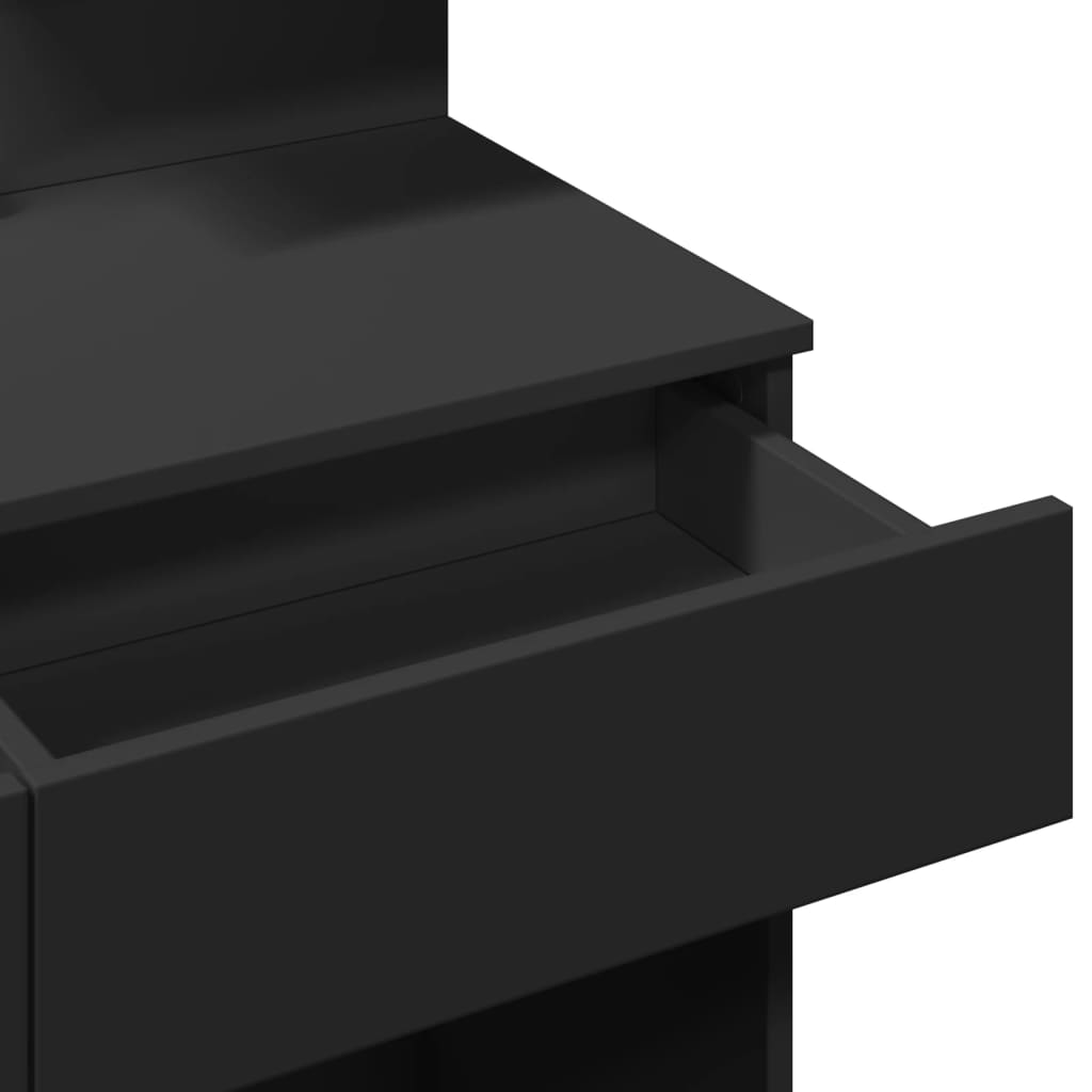 Toucador com luzes LED 100x40x130 cm preto - Image 10