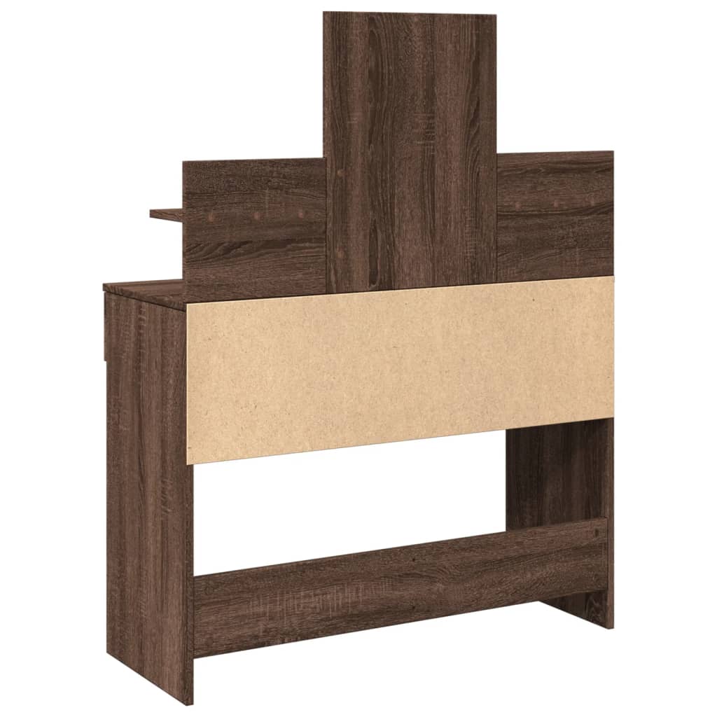 Toucador com LEDs 100x40x130 cm cor carvalho castanho - Image 6