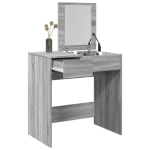 Toucador com espelho 73x46,5x120 cm cor cinzento sonoma