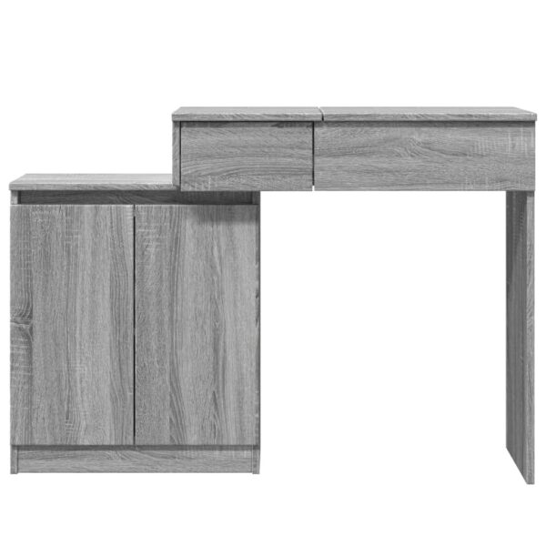 Toucador com LED 115x37x110,5 cm cinzento sonoma - Image 4