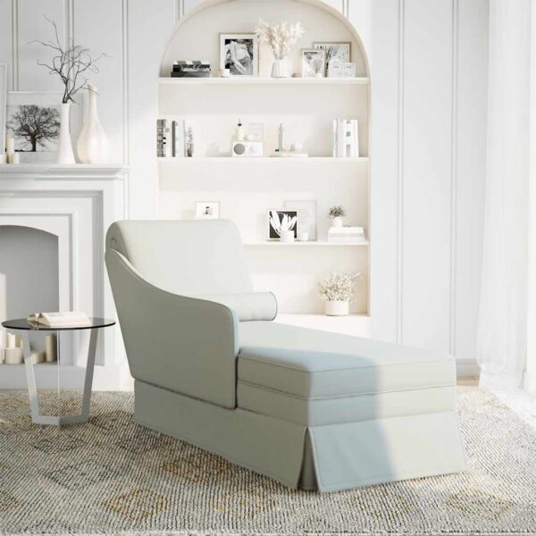 Chaise lounge c/ reforço/apoio de braços direito veludo - Image 2