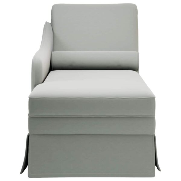 Chaise lounge c/ reforço/apoio de braços direito veludo - Image 4