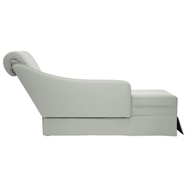 Chaise lounge c/ reforço/apoio de braços direito veludo - Image 5