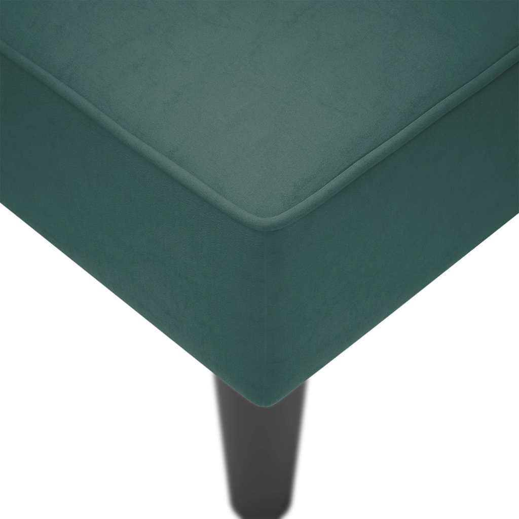 Chaise-longue com apoio de braço direito veludo verde escuro - Image 7