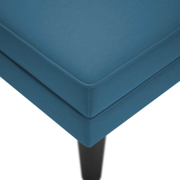 Chaise lounge c/ almofada/apoio de braços direito veludo azul - Image 7