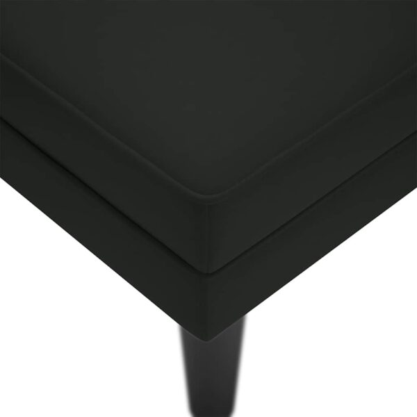 Chaise lounge c/ almofada/apoio de braços direito veludo preto - Image 7