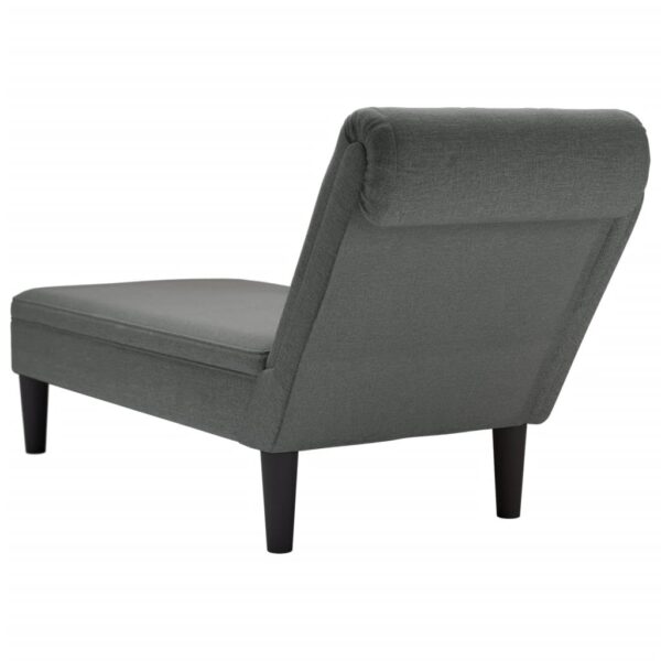 Chaise lounge c/ almofada/apoio de braços direito tecido - Image 6