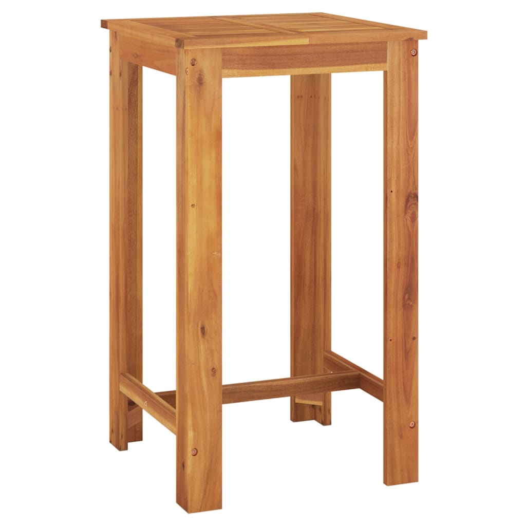 3 pcs conjunto de bar p/ jardim acácia maciça/vime PE cinzento - Image 4