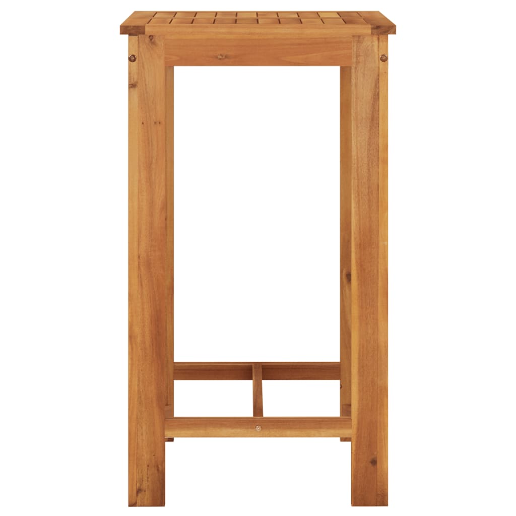 3 pcs conjunto de bar p/ jardim acácia maciça/vime PE cinzento - Image 6