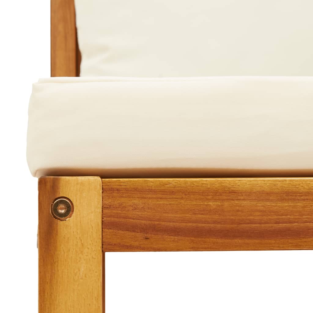 5 pcs conjunto de sofás de jardim com almofadões acácia maciça - Image 11