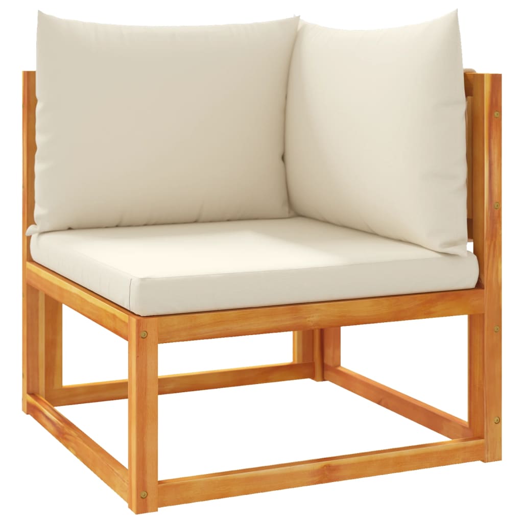 5 pcs conjunto de sofás de jardim com almofadões acácia maciça - Image 6