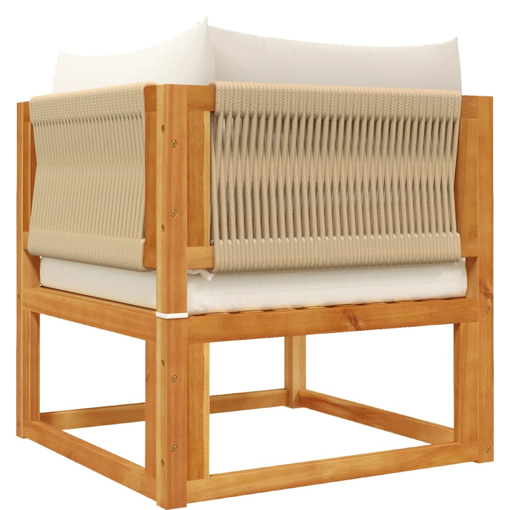 11pcs conjunto sofás jardim c/almofadões madeira maciça acácia - Image 7