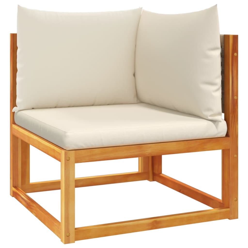 8 pcs conjunto de sofás de jardim com almofadões acácia maciça - Image 3