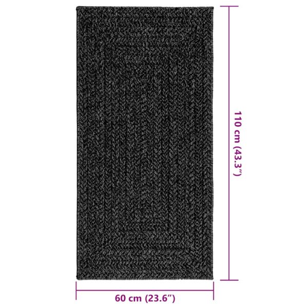 Tapete ZIZUR antracite 60x110 cm aspeto juta interior exterior - Image 9