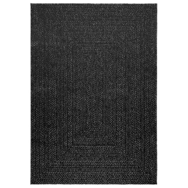 Tapete ZIZUR antracite 120x170 cm aspeto juta interior exterior - Image 2