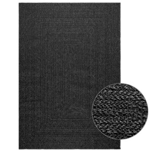 Tapete ZIZUR antracite 140x200 cm aspeto juta interior exterior