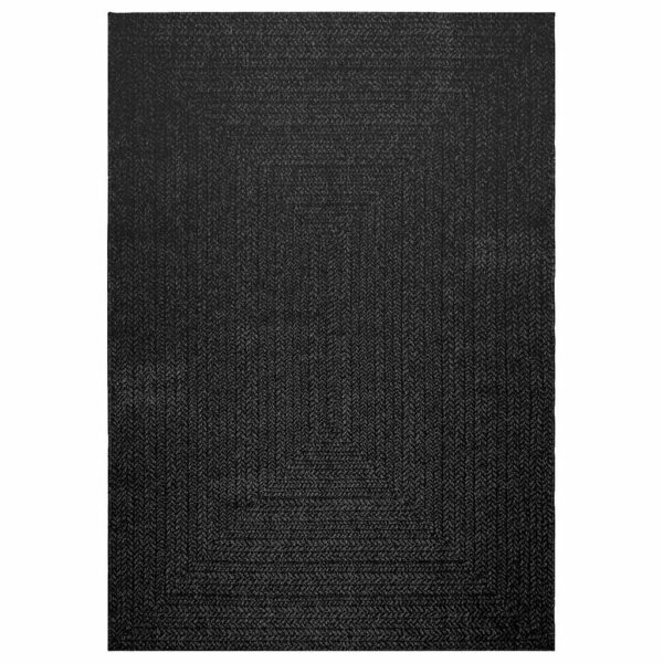 Tapete ZIZUR antracite 160x230 cm aspeto juta interior exterior - Image 3