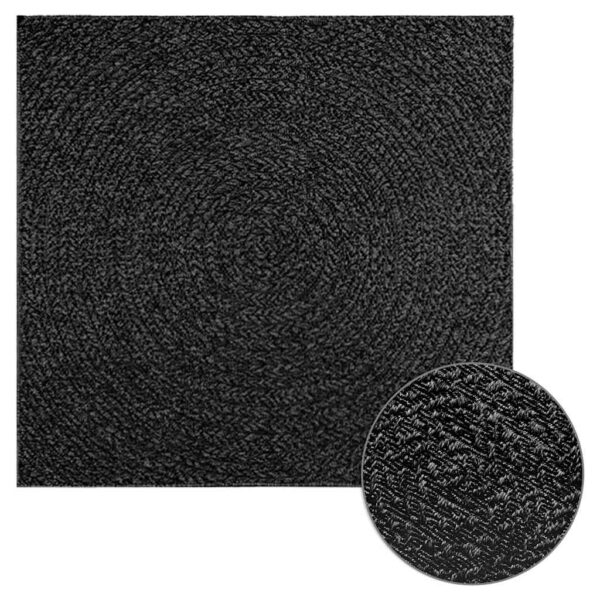 Tapete ZIZUR antracite 120x120 cm aspeto juta interior exterior