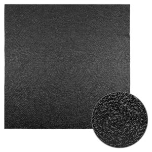 Tapete ZIZUR antracite 200x200 cm aspeto juta interior exterior