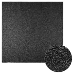 Tapete ZIZUR antracite 240x240 cm aspeto juta interior exterior